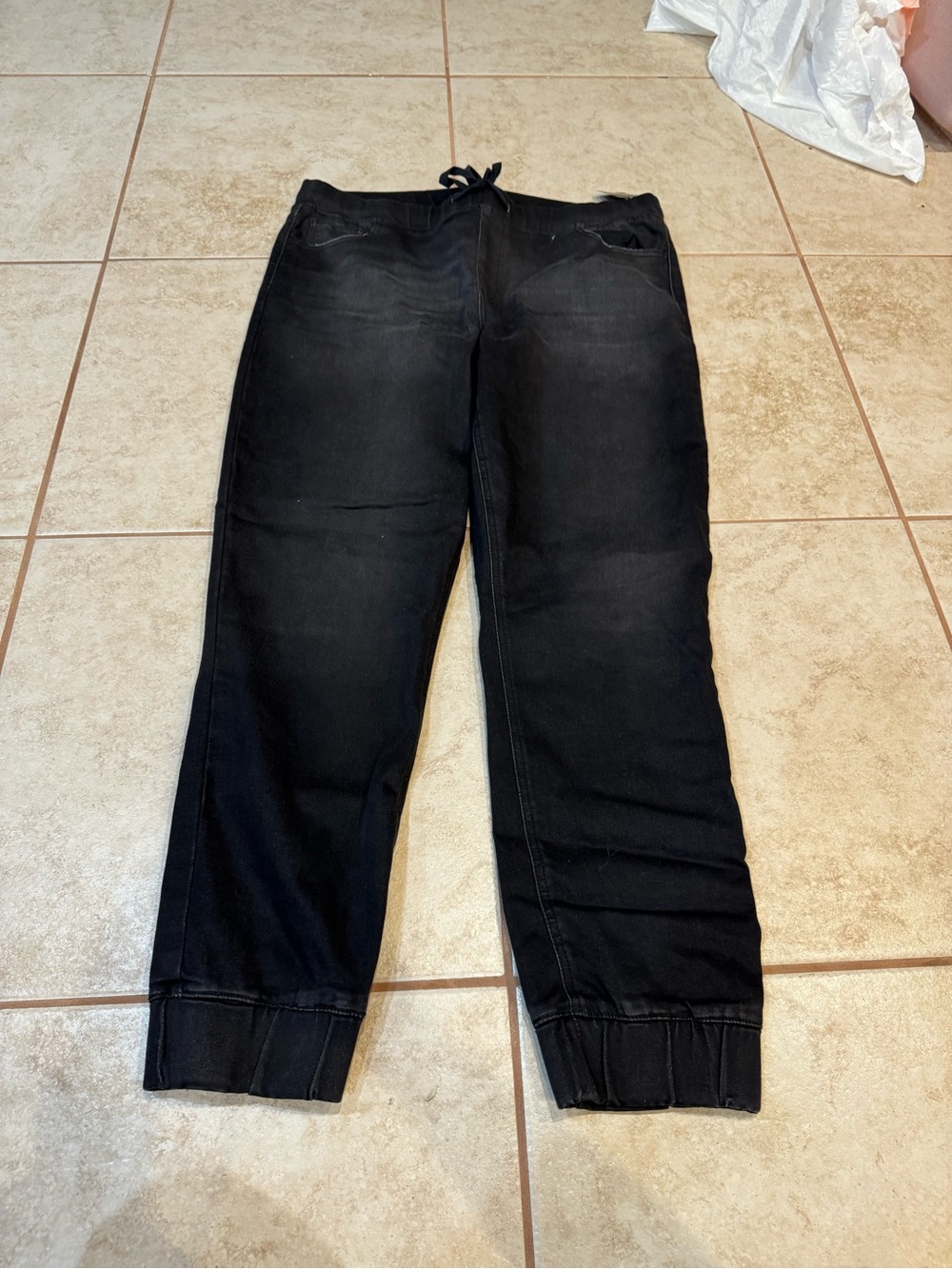 Fashion Nova Black Women's Drawstring Jogger Jeans